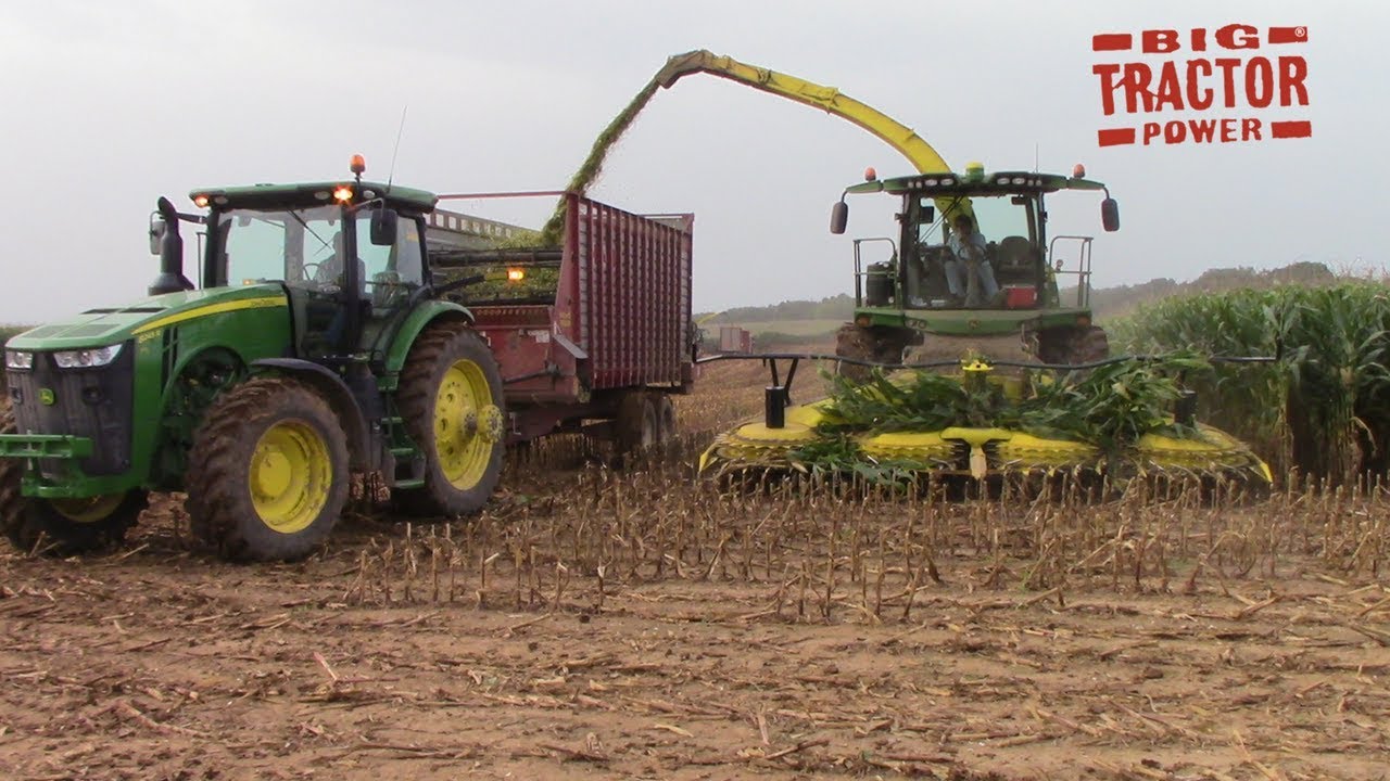 2018 Corn Silage Harvest with 616 hp John Deere 8600 Forage Harvesters