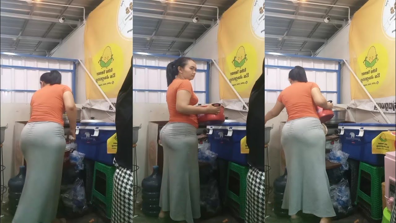 Bunda cantik semok penjual es teh!