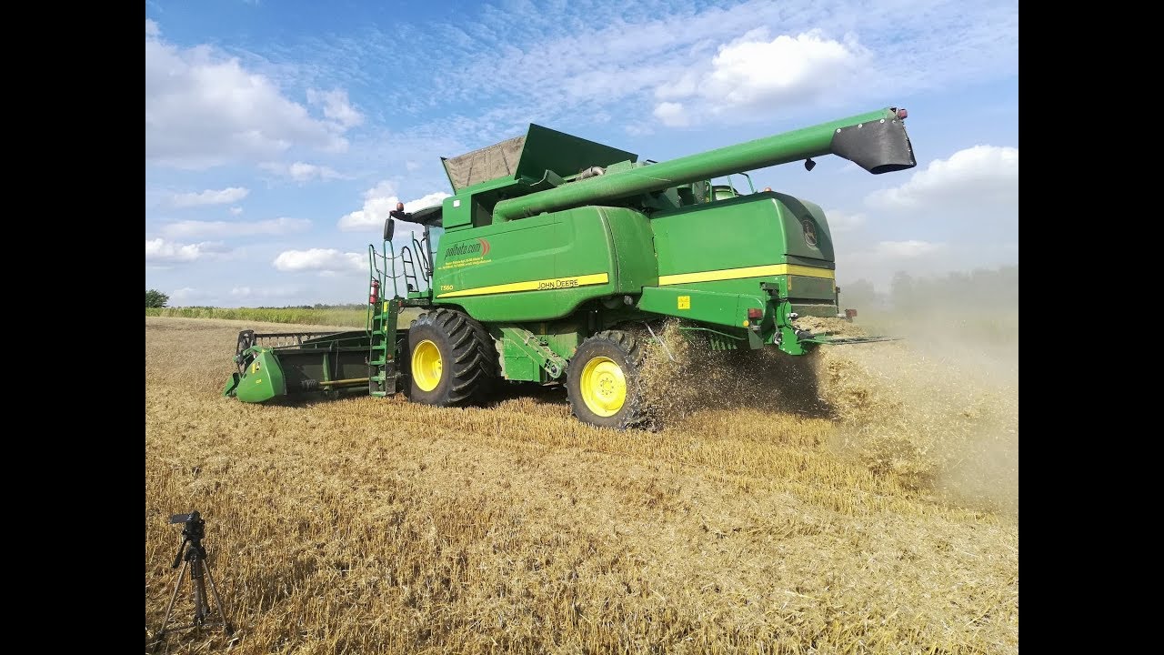 Żniwa 2k19 na Lubelszczyźnie  Gr. Woźniak Nowy Nabytek John Deere T560