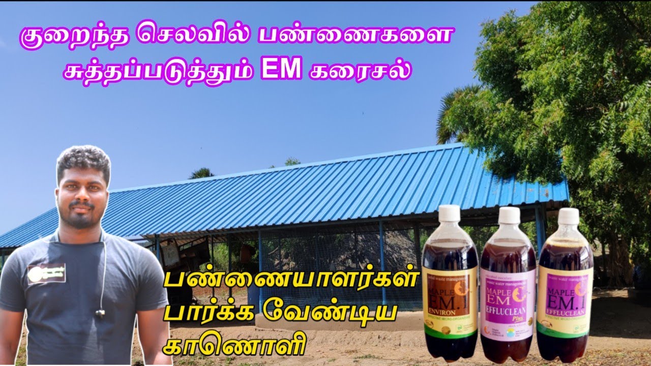 பண்ணைகளுக்கு EM கரைசல் தயாரிப்பு முறை | EM solution preparation| EM solution in Tamil