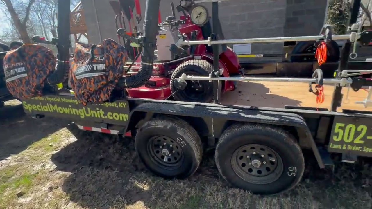 2025 Mowing truck and trailer set up part 1