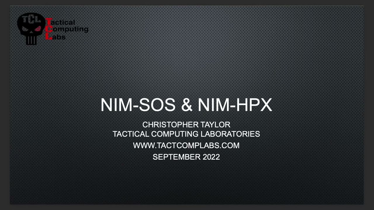 Chris Taylor: Nim-SOS and Nim-HPX (NimConf 2022)