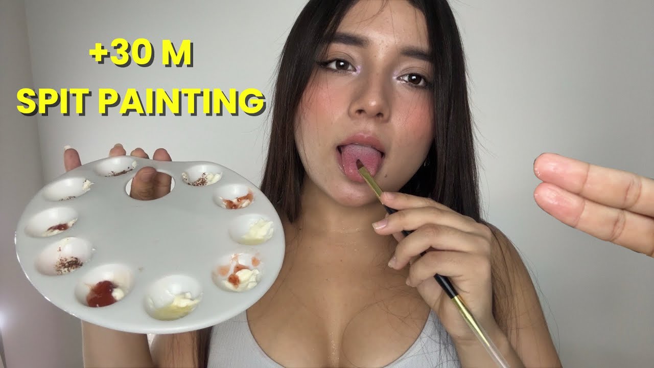 Asmr SPIT PAINTING Especial Happy Birthday ♡ MUY MOJADOS