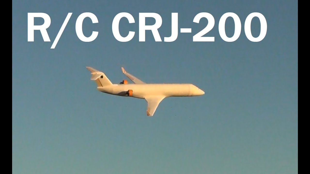 RC CRJ-200 50mm EDF Jet First Flight *RC AIRLINER*