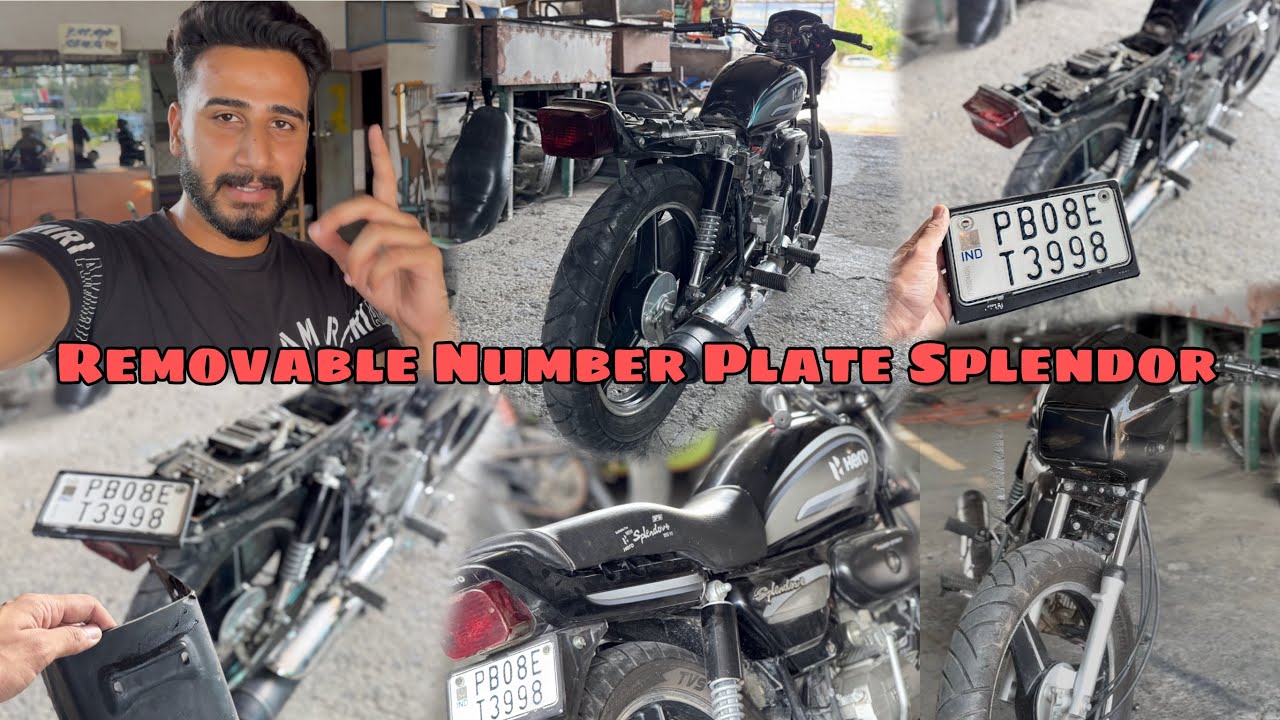 Removable Number Plate Splendor 🤑 On Bs6