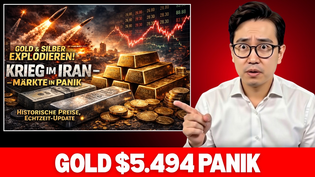GOLD ERREICHT 5.494 $ + SILBER 120 $ — Iran WIRD NUKLEAR + Märkte EINGEFROREN