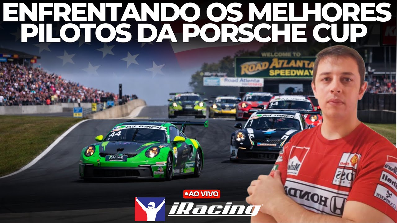 🔴ENFRENTANDO OS MELHORES PILOTOS NA PORSCHE CUP EM ROAD ATLANTA❗aula❗treinamento ❗pintura