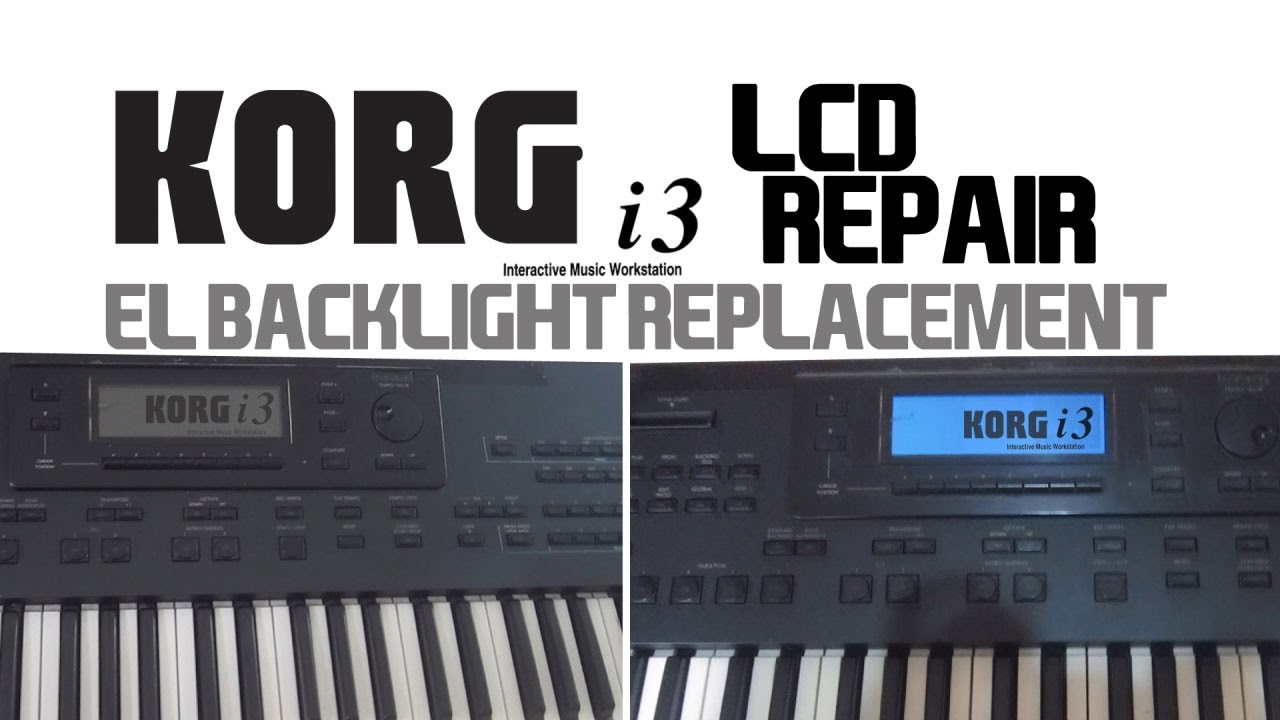 korg lcd repair fading display fix EL backlight, dead lines pixel.