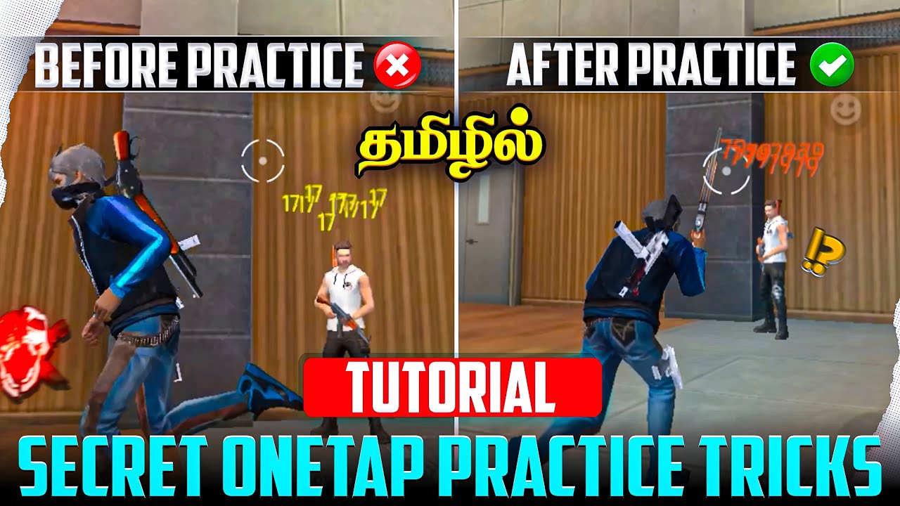 Secret Onetap Practice Tricks Tamil 💯|| Headshot Practice Tutorial Step By Step Tips ⚙️📲 Free Fire 🔥