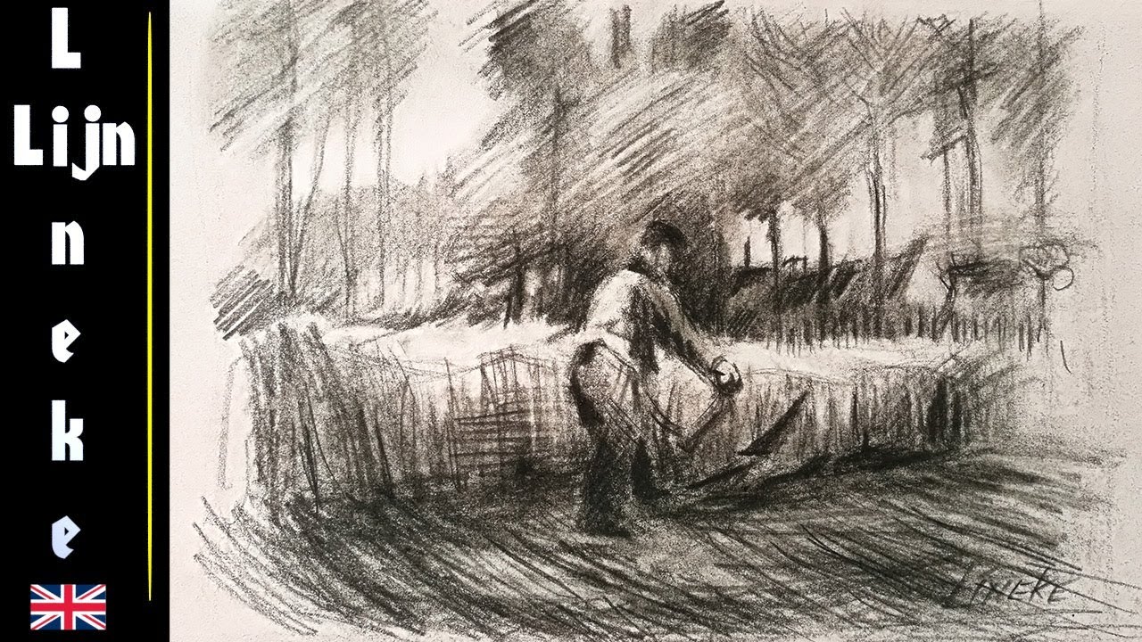 Sketch along with Vincent van Gogh !! Charcoal drawing