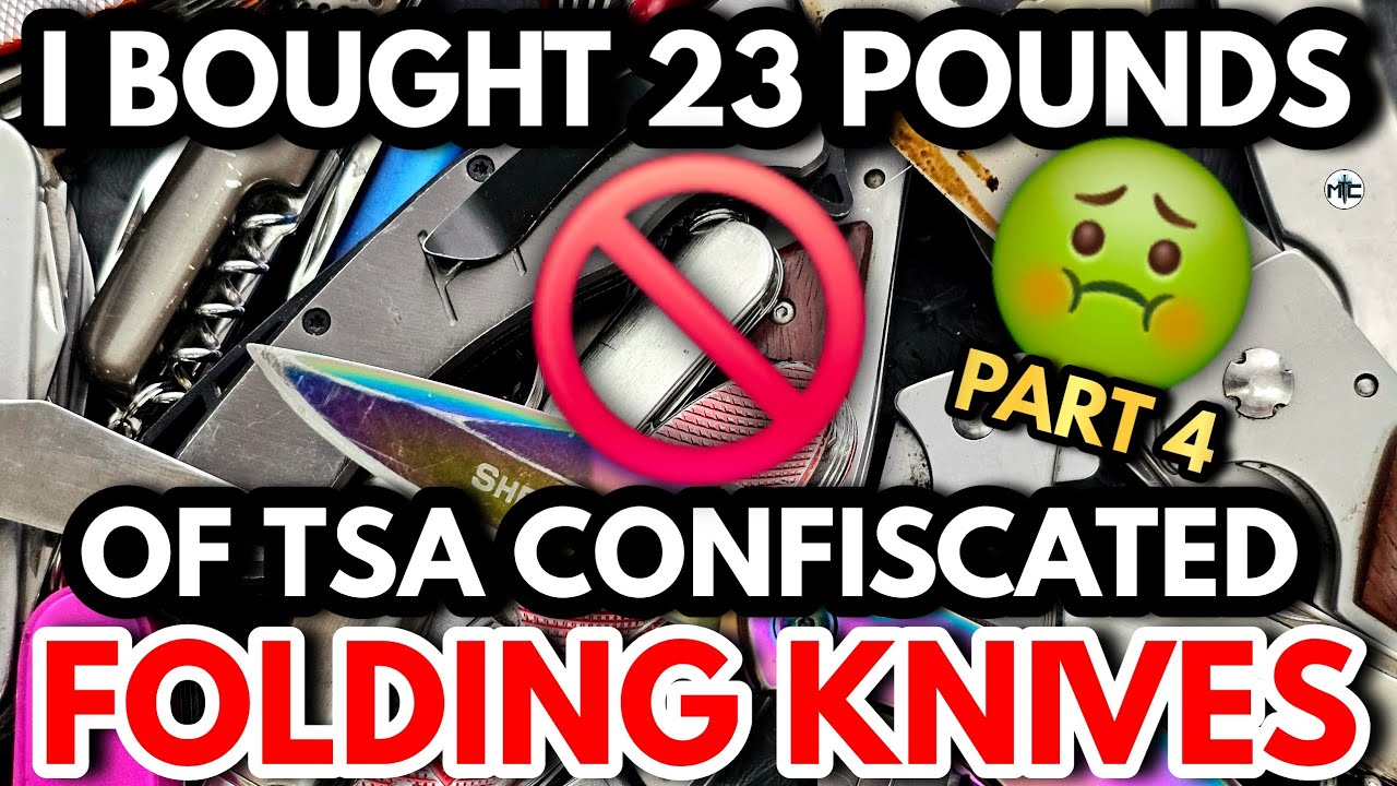 I Bought 23 POUNDS Of TSA Confiscated Folding Knives - Part 4 - Hair And Mystery Juice