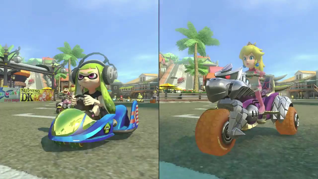 Mario Kart 8 Deluxe 2 player races (24 Tracks)