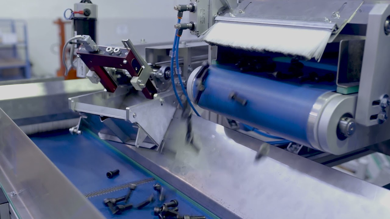 Weighing & Packaging Line for screws, bolt, nuts, nails etc. in poliethilene bag and carton boxes
