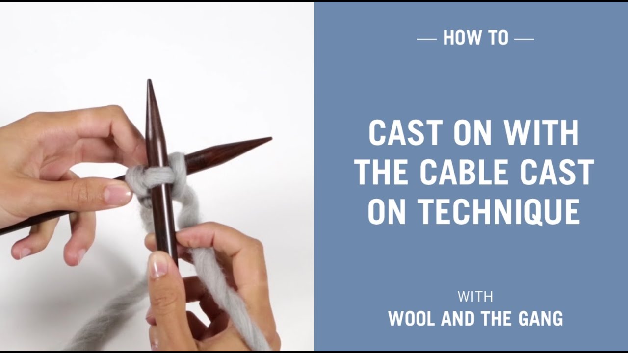 How to cast on with the cable cast on technique