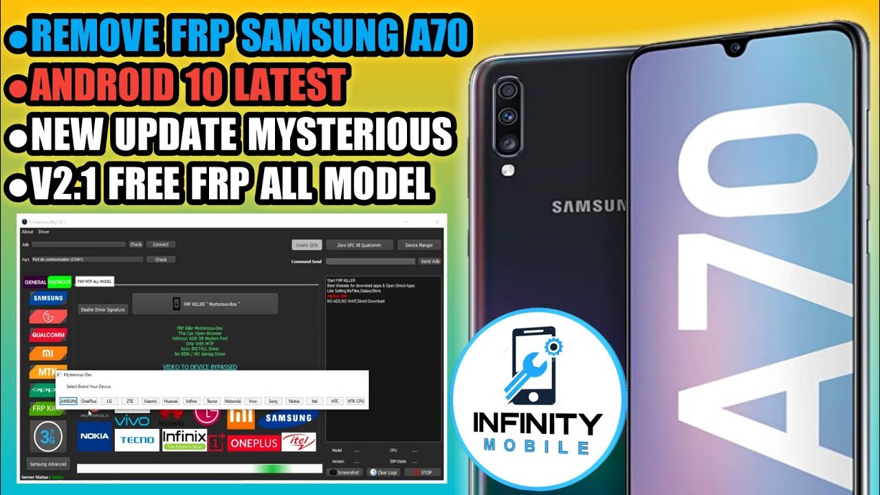New All Samsung Remove Frp (A705) 2021 By Mysterious-Box Tools Free V2.1 New Update All Model Device
