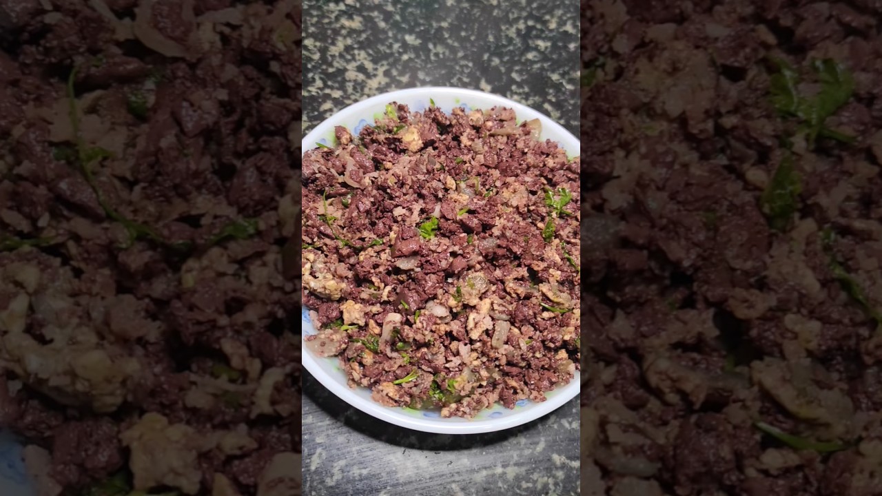 Goat blood fry | Mutton blood fry kannada.               #southspecialswadh #bloodfry