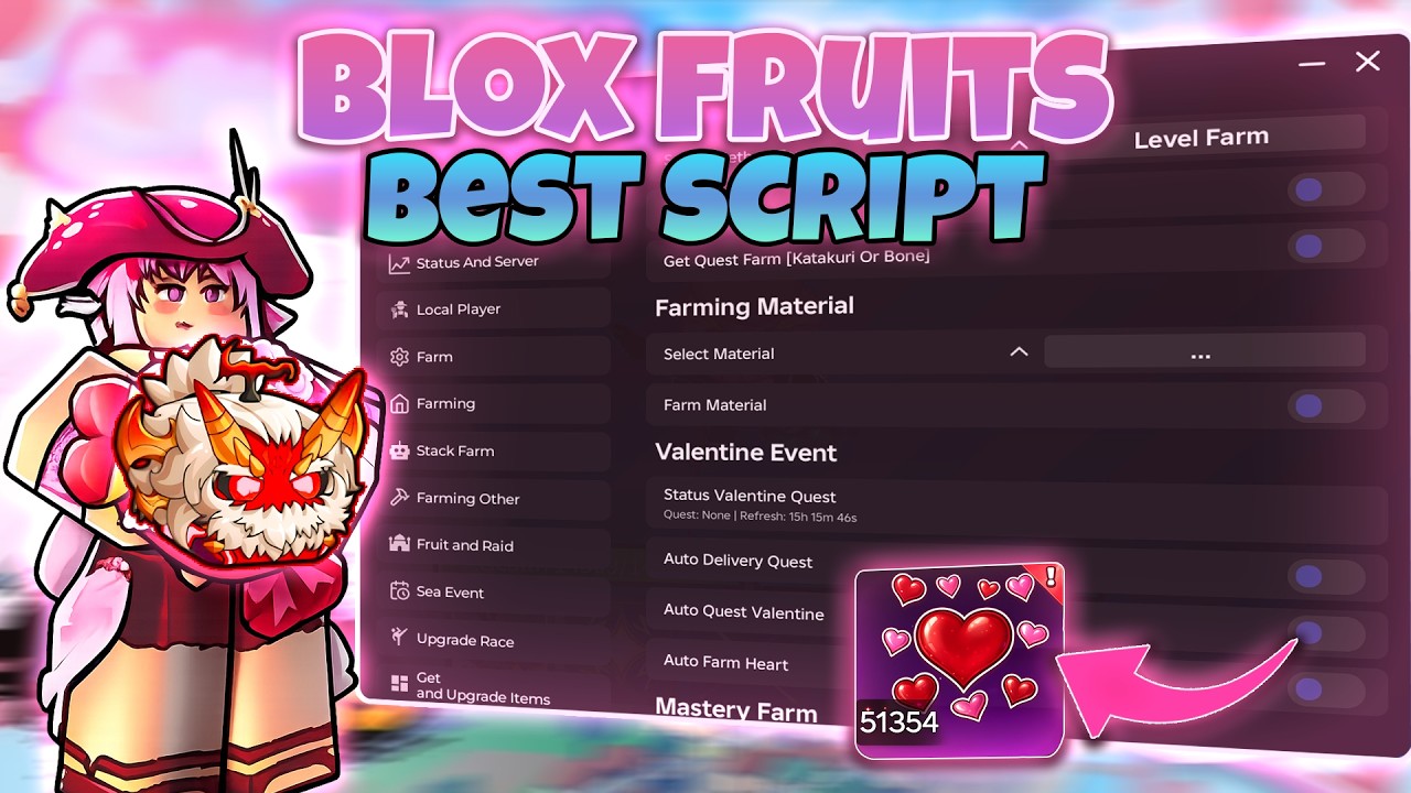 [❤️OP] Blox Fruits Script | NO KEY - Auto Farm Event , Auto Raid , Fruit Sniper (NO BAN)