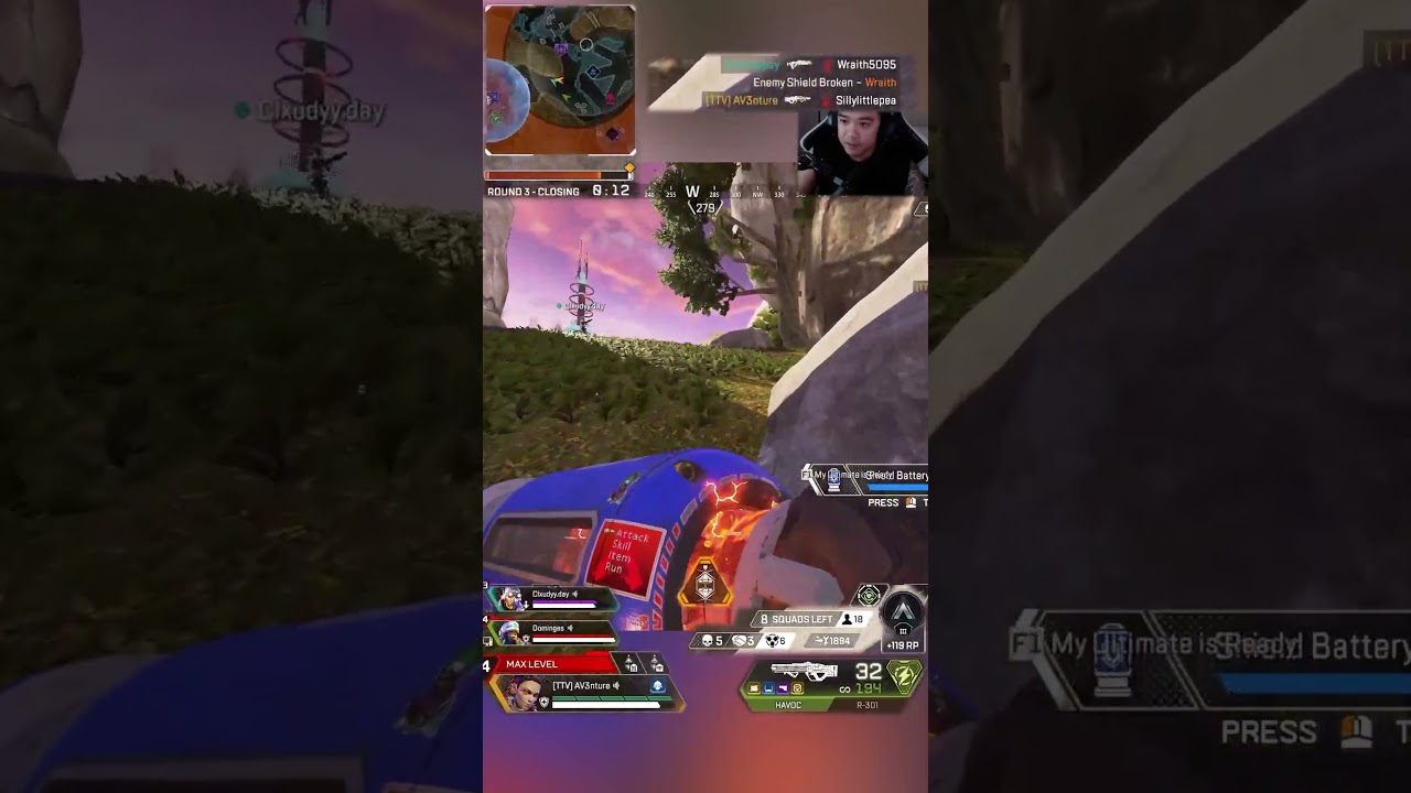 Quick 180 on this sentinel player - Apex S22 Ranked Day 1 pt 4