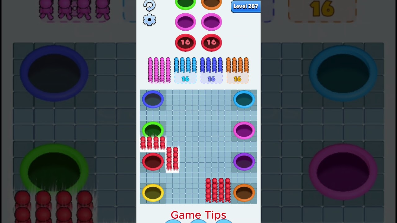 Hole People New level 287 Solution Walkthrough