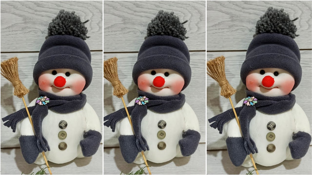 ÇORAPTAN KARDAN ADAM YAPIMI-DIY SNOWMAN MADE OF SOCKS