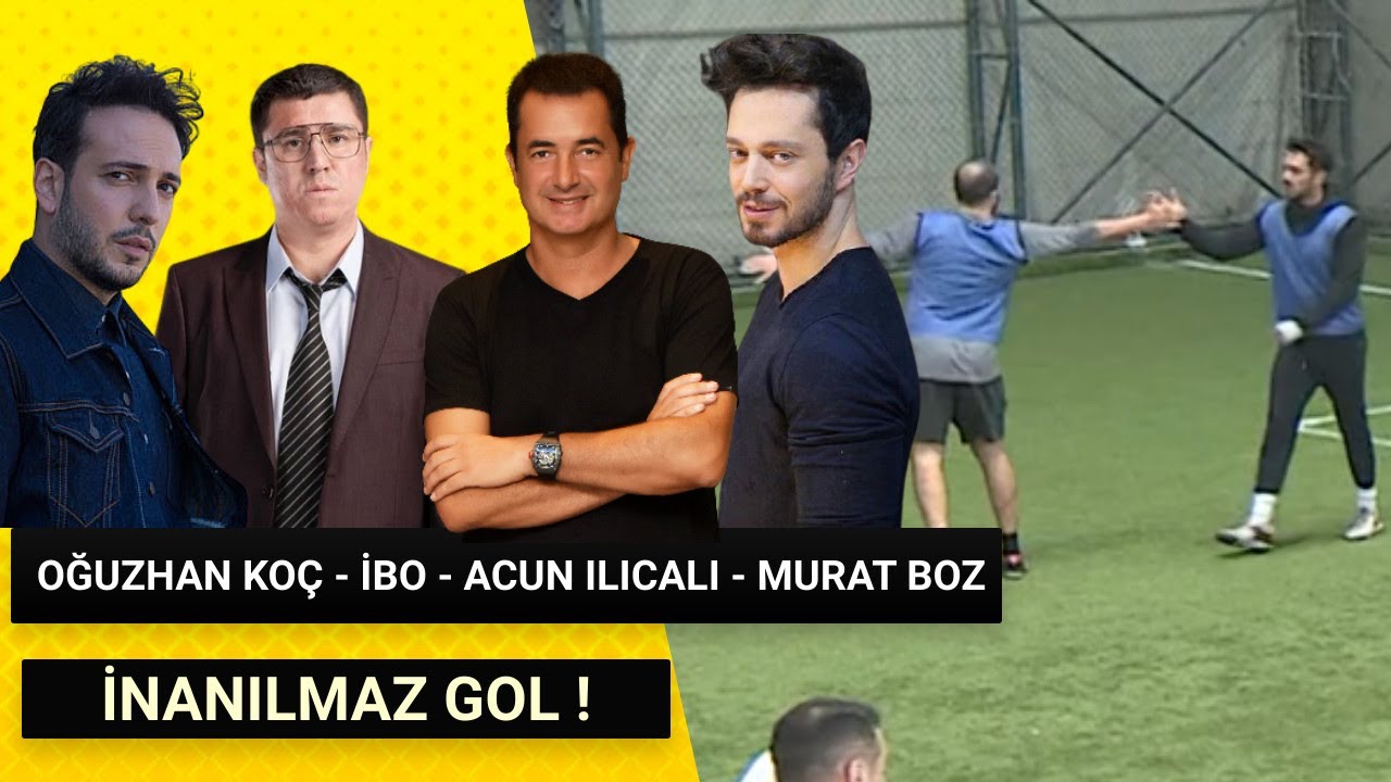 Türkiye Derbisi ! Acun Ilıcalı , Murat Boz , İbrahim Büyükak , Oğuzhan Koç Halı Saha Maçı Özeti