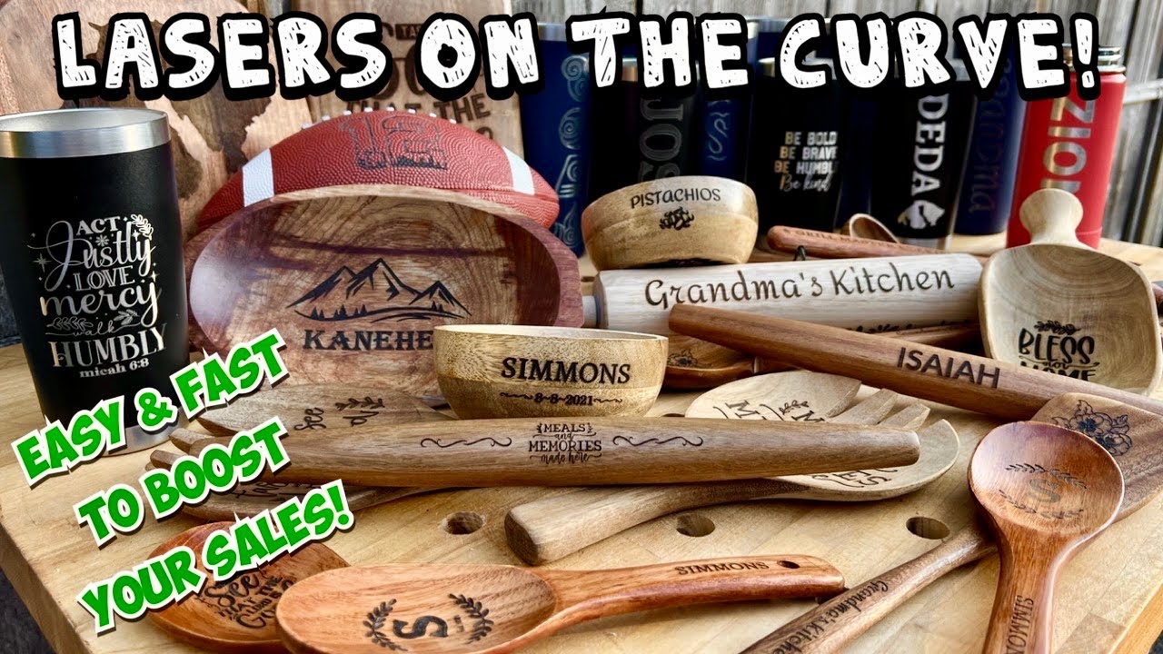 Customized Woodwork to Increase Sales with the xTool P2 CO2 Laser: Easy Curved Surface Engraving