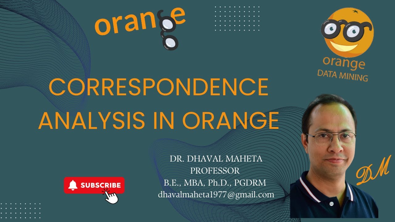 76. Correspondence Analysis in Orange || Dr. Dhaval Maheta