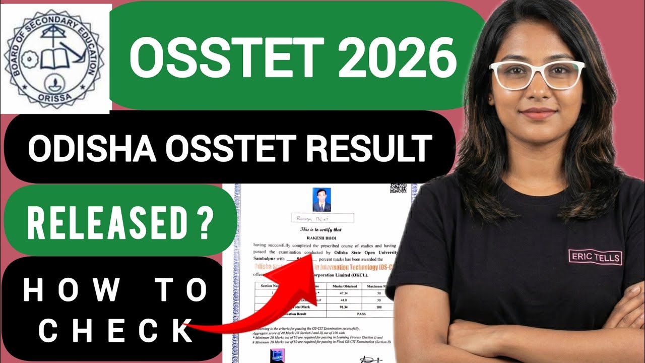 osstet result 2026 | odisha osstet exam result 2026