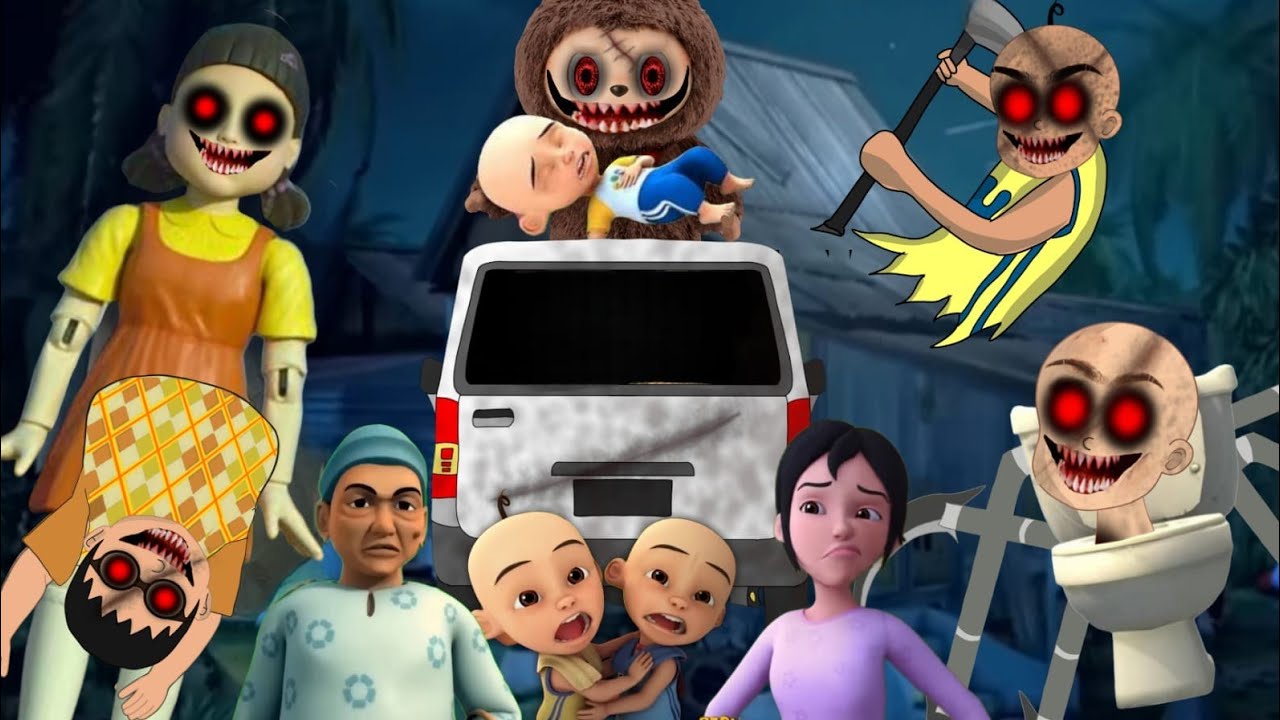 KOMPILASI UPIN DAN IPIN HANTU EHSAN KAYANG , UPIN TEKE TEKE , HANTU MOBIL VAN BALIK KAMPUNG , HANTU