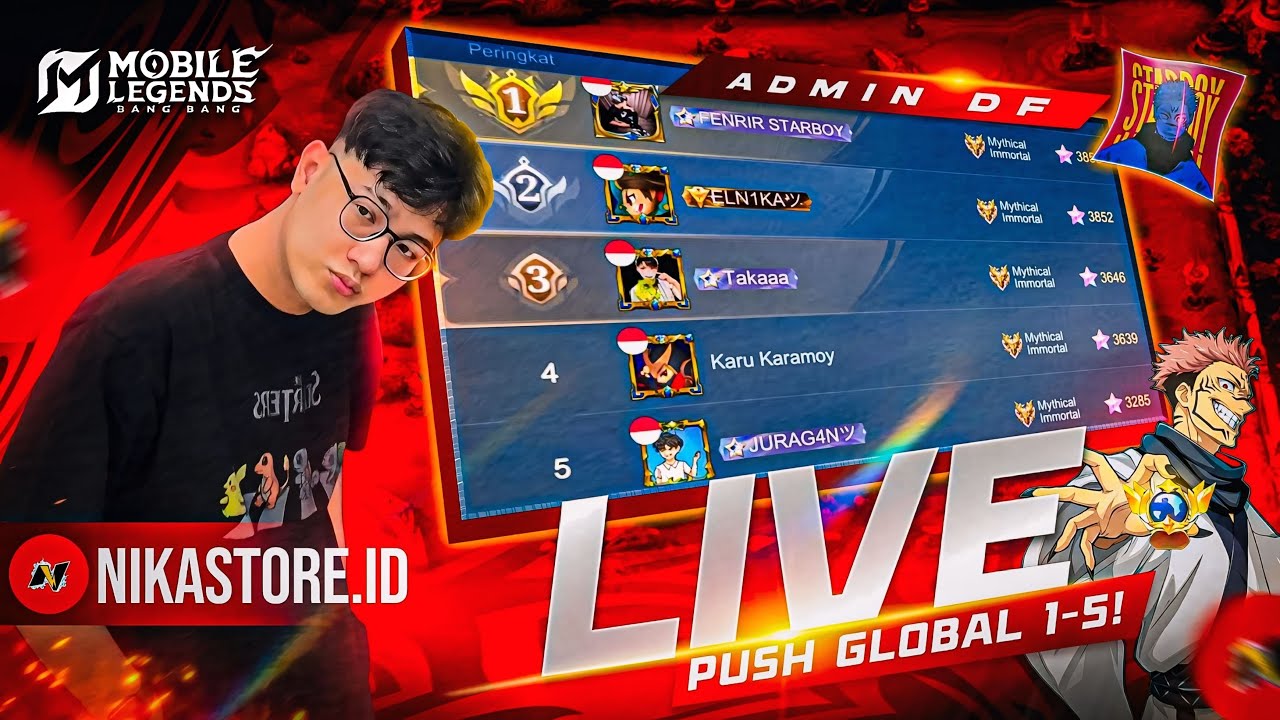 PUSH TOP GLOBAL RANK 1 - 5 ( NIKASTORE.ID)