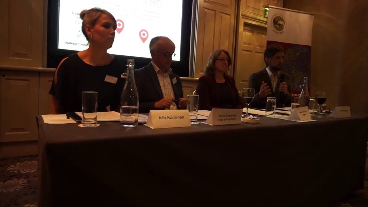 Comhl&aacute;mh&rsquo;s Trade Justice Group the launch of  CETA-&lsquo;CETA: Implications for Ireland' -