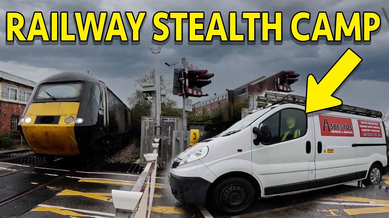Rainy Stealth Camp at a Railway Station