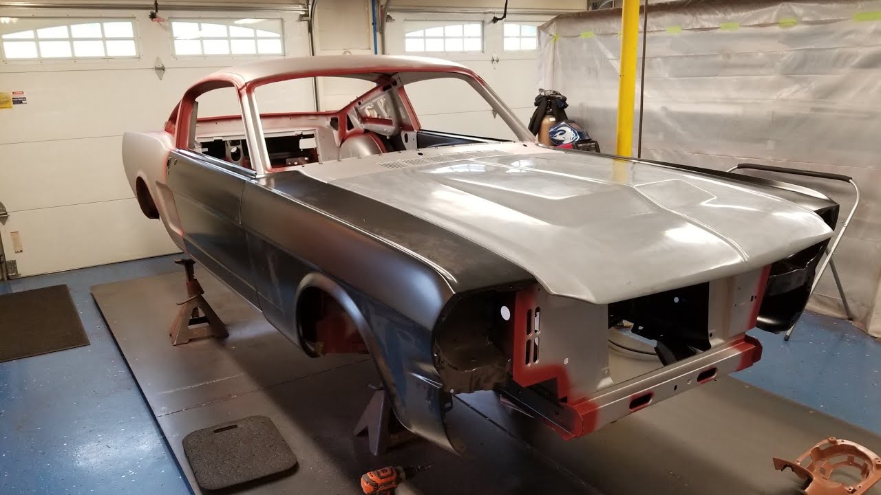 Building A 1965 Mustang Fastback Shell New Hood And Fenders
