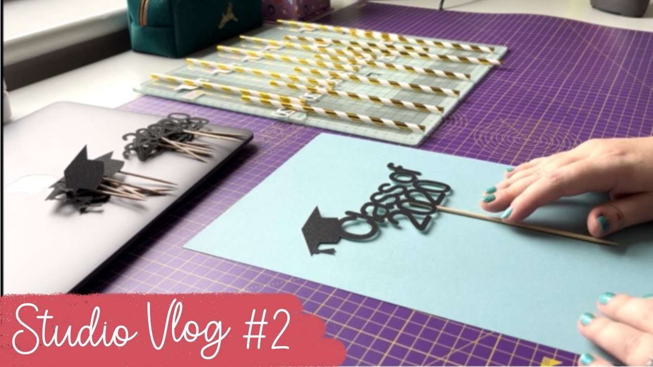 Studio Vlog #2 | make cake toppers with me | pack orders | Cupcake Topper Business