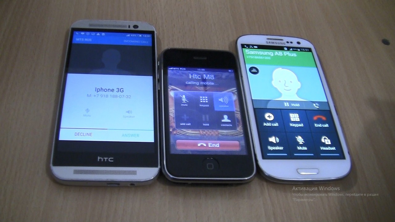 Incoming &Outgoing call at the Same Time Samsung Galaxy S4 Duos+Iphone 3G+HTC M8