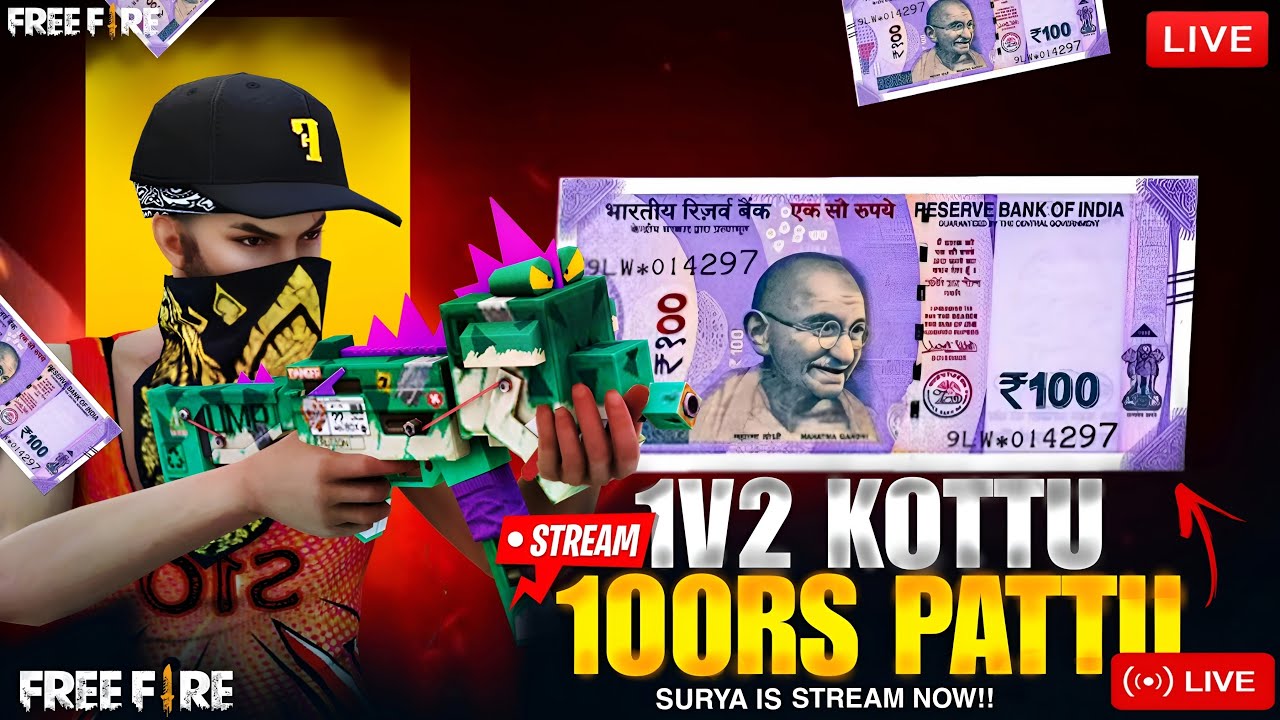 🔥 SURYA IS LIVE TELUGU 💞 1V2 O-5 LO KOTTU 100RS PATTU 🤑💥 COME 🫴 FAST MAAVAA