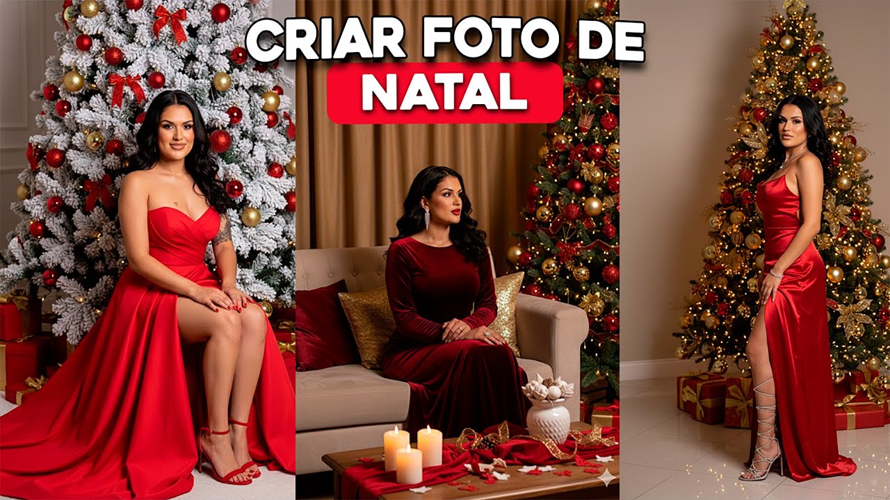 Como FAZER a Trend da FOTO de Natal no Gemini IA - Prompt de Natal (Texto para Copiar)