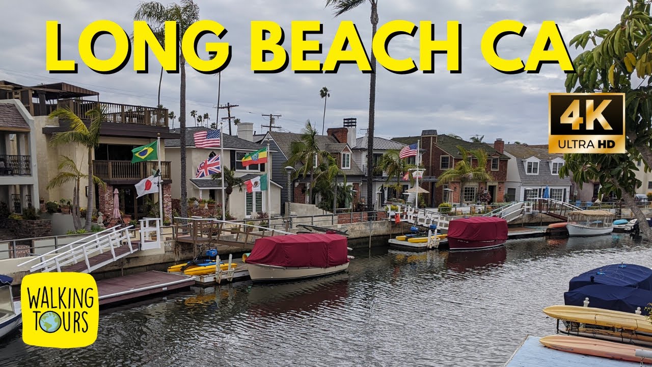 Naples in Long Beach California USA | 4K Walking Tour