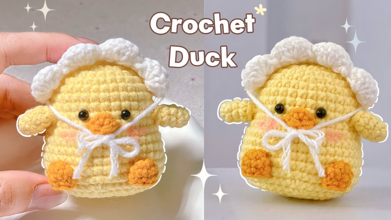 How to Crochet a Cute Duck Plushie | Easy Amigurumi Tutorial for Beginners | Tiny Crochet Lab