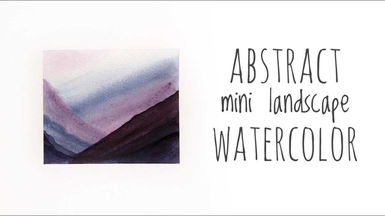 Easy Mini Abstract Landscape Watercolor Painting Tutorial