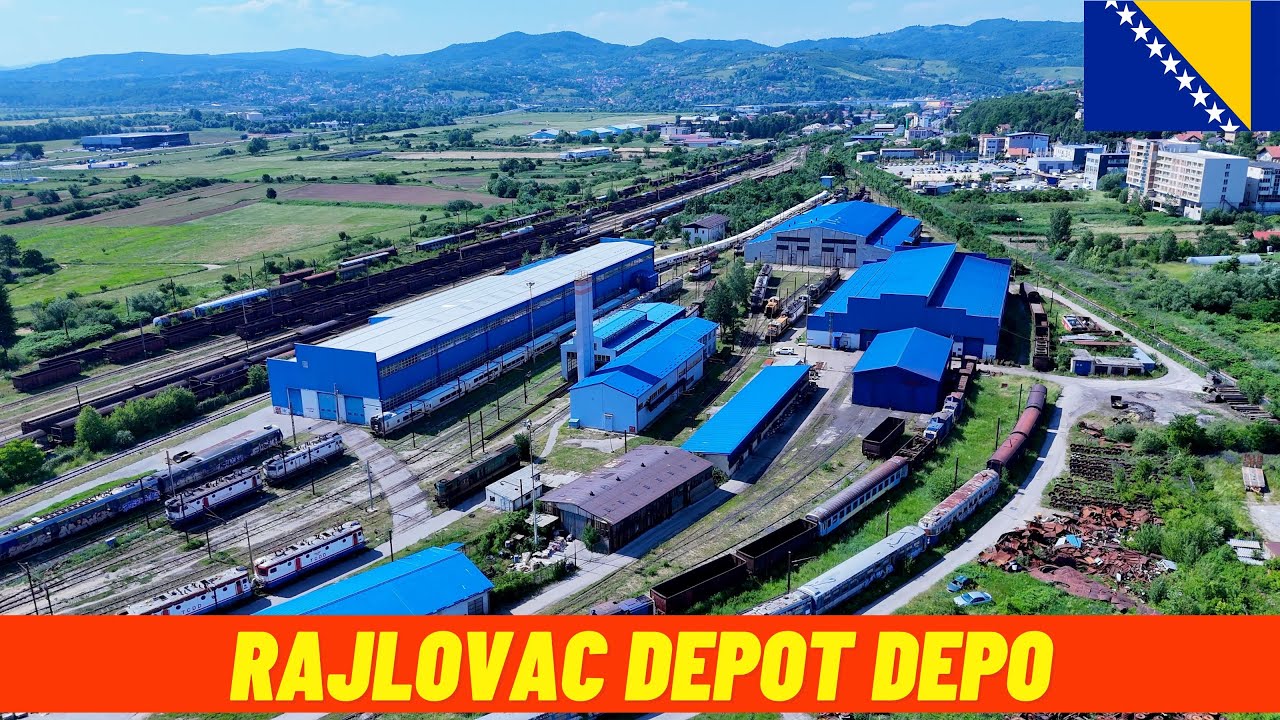 Rajlovac Train Depot - Aerial Views of Sarajevo’s Historic Railway Workshop | Drone Footage