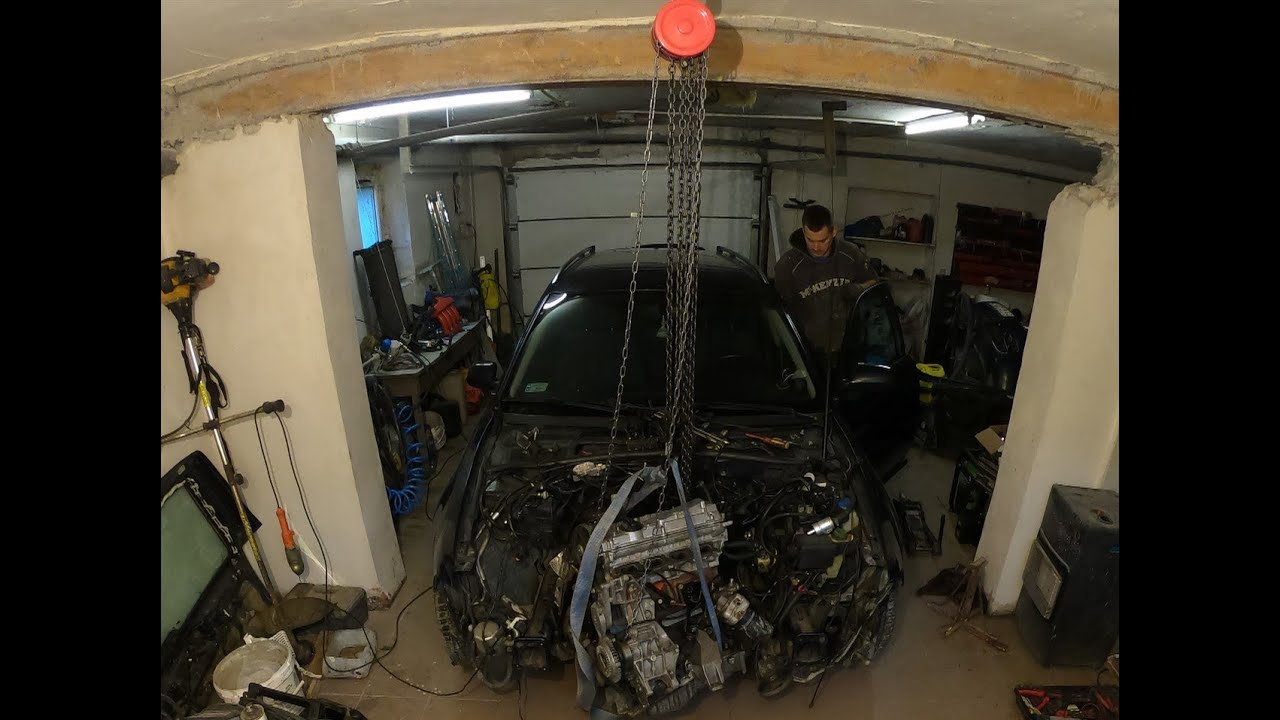 1.8t 20V audi wymiana silnika i pierwsze odpalenie 18h w 8min /replacement engine first start