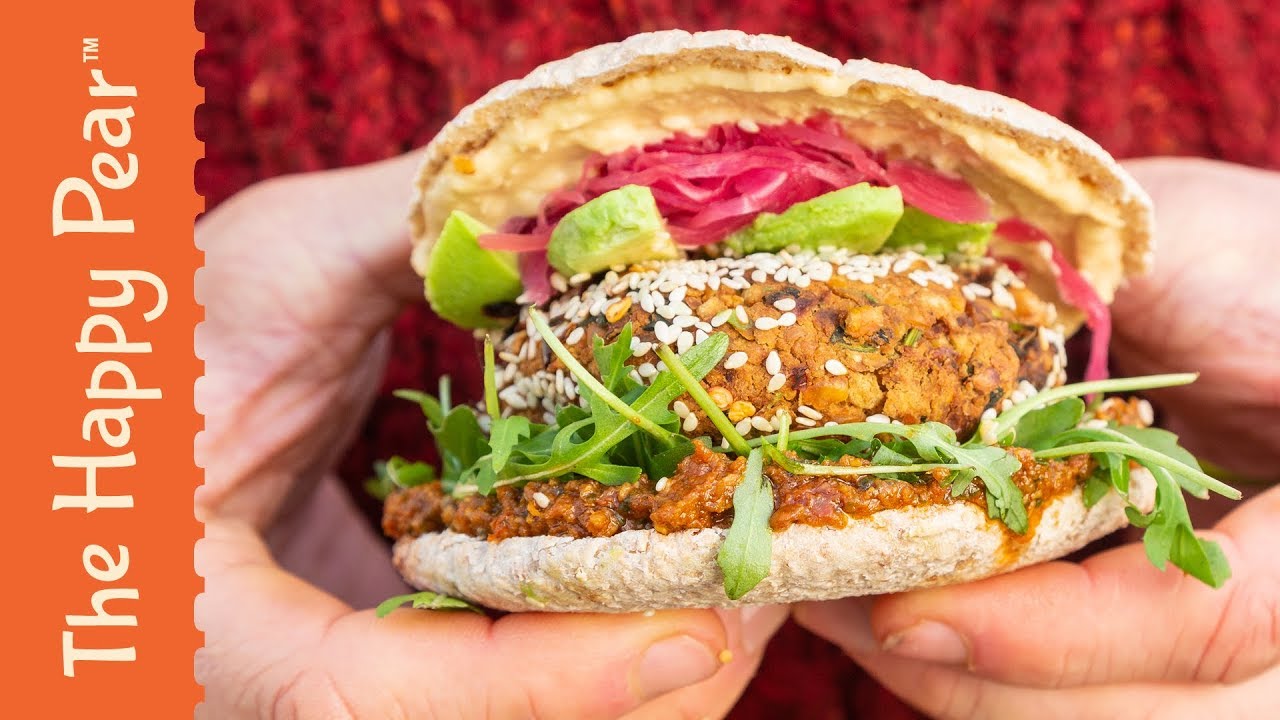 FALAFEL BURGER | FEBURGERARY | THE HAPPY PEAR