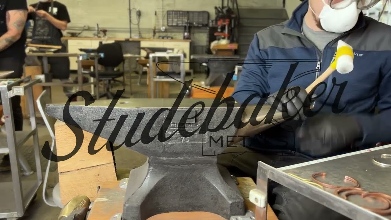 Studebaker Metals - Finishing a Solid Gold Cuff Bracelet with ASMR Shop Sounds