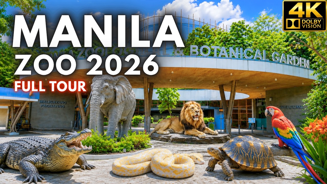 MANILA ZOO 2026 Complete Walking Tour: Latest Animal Updates and Boat Ride | Philippines [4K HDR]