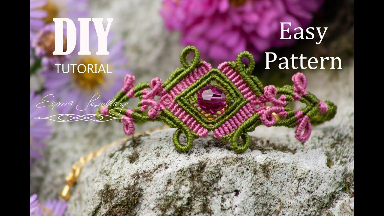 Makramowa bransoletka krok po kroku / Macrame bracelet step by step tutorial DIY