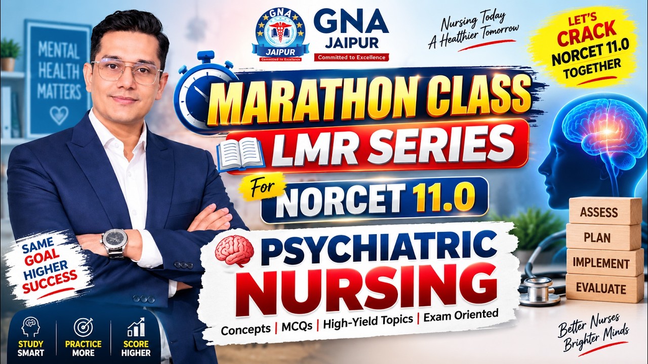 🔥 NORCET 11.0 Psychiatric Nursing MARATHON 🔥 | LMR Series | Most Expected MCQs & High-Yield Topics