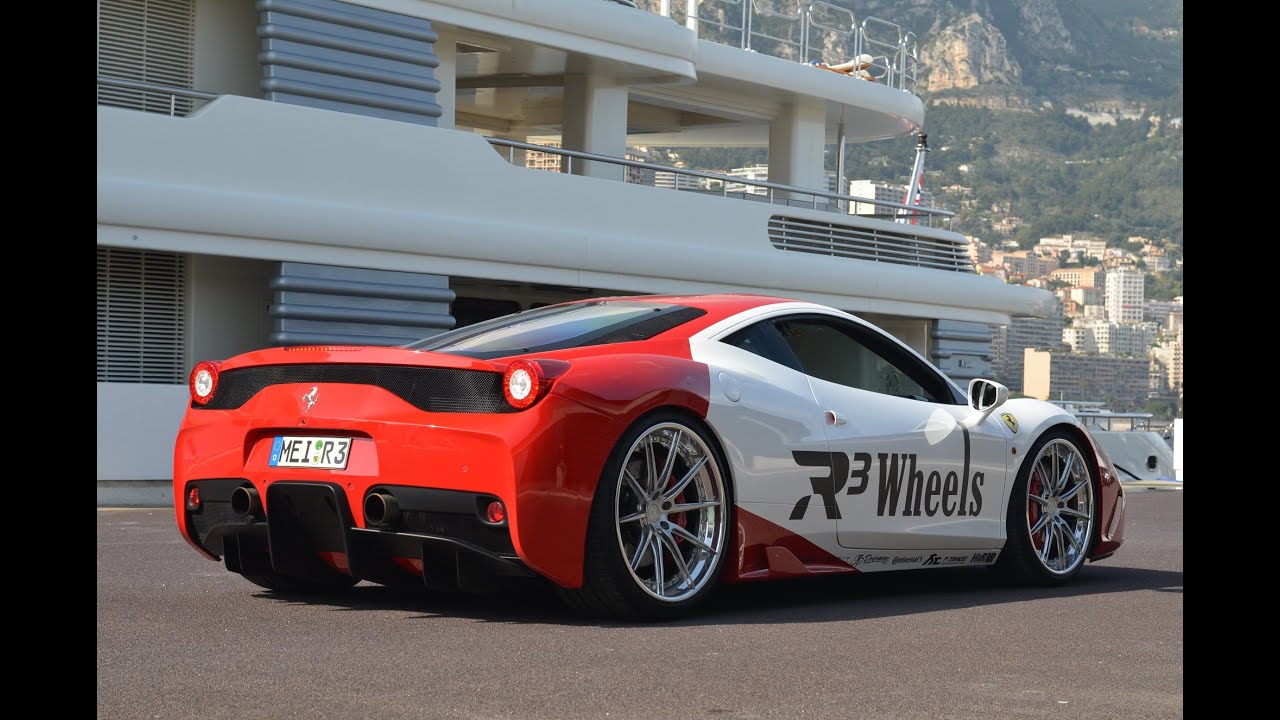 Ferrari 458 Speciale with Frequency Intelligent exhaust making LOTS of NOISE in Monaco!