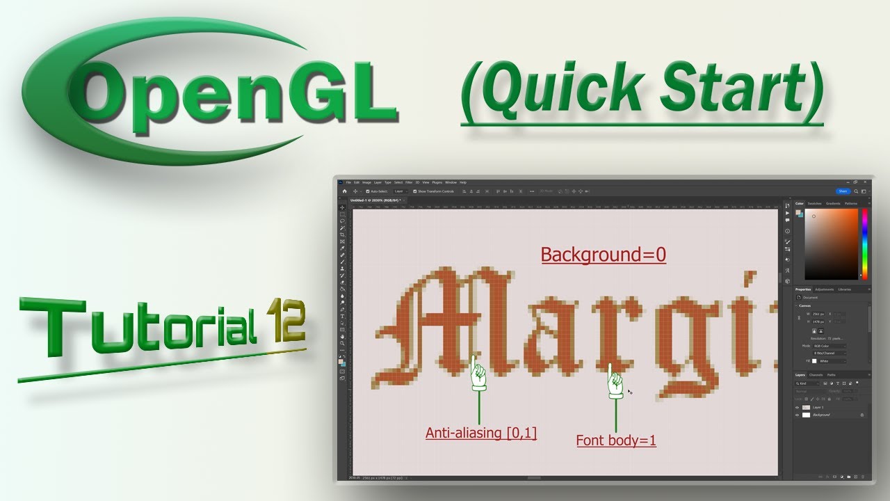 OpenGL Tutorial 12 (QS) – FreeType Fonts – Text (Timers & 3D)