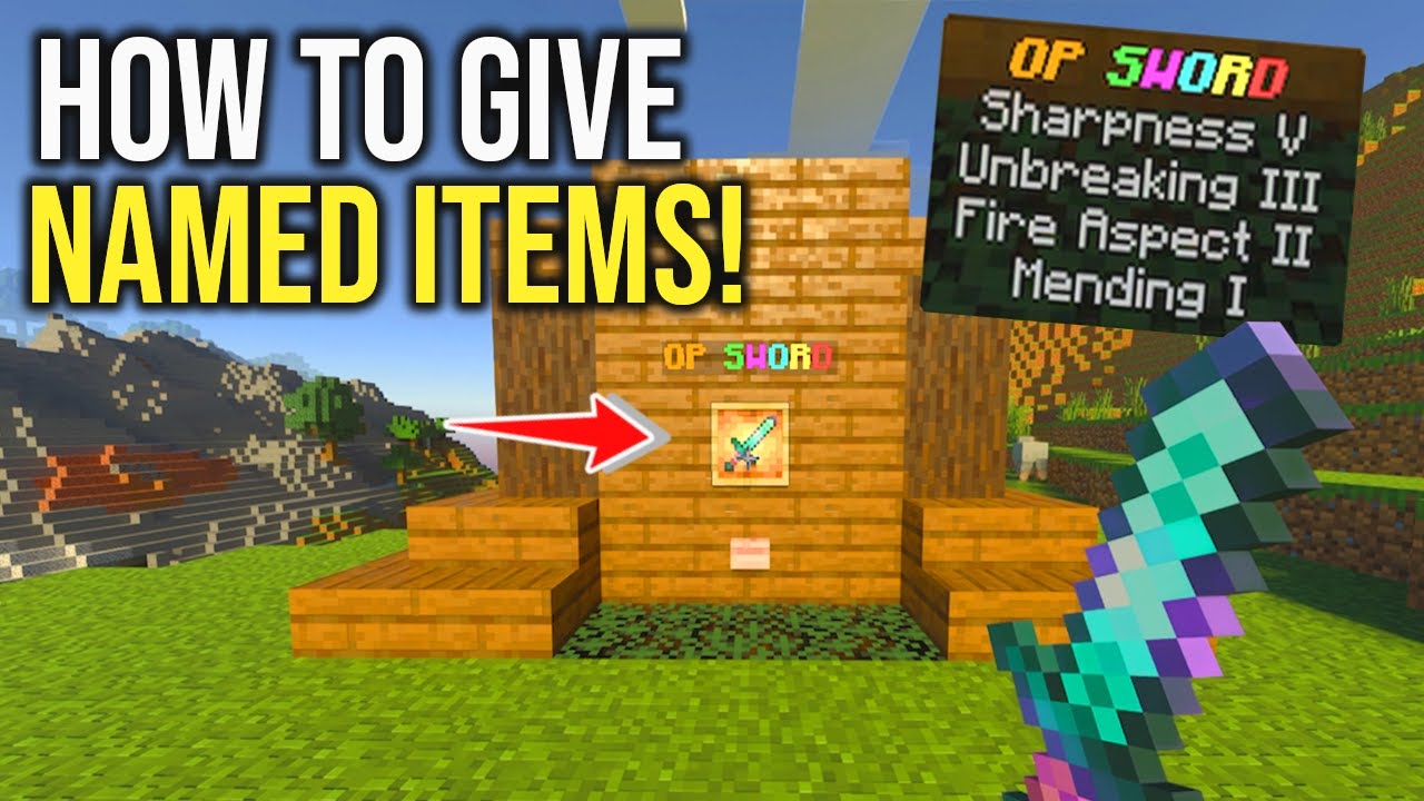 How to Give Players Named Items in Minecraft *Bedrock*